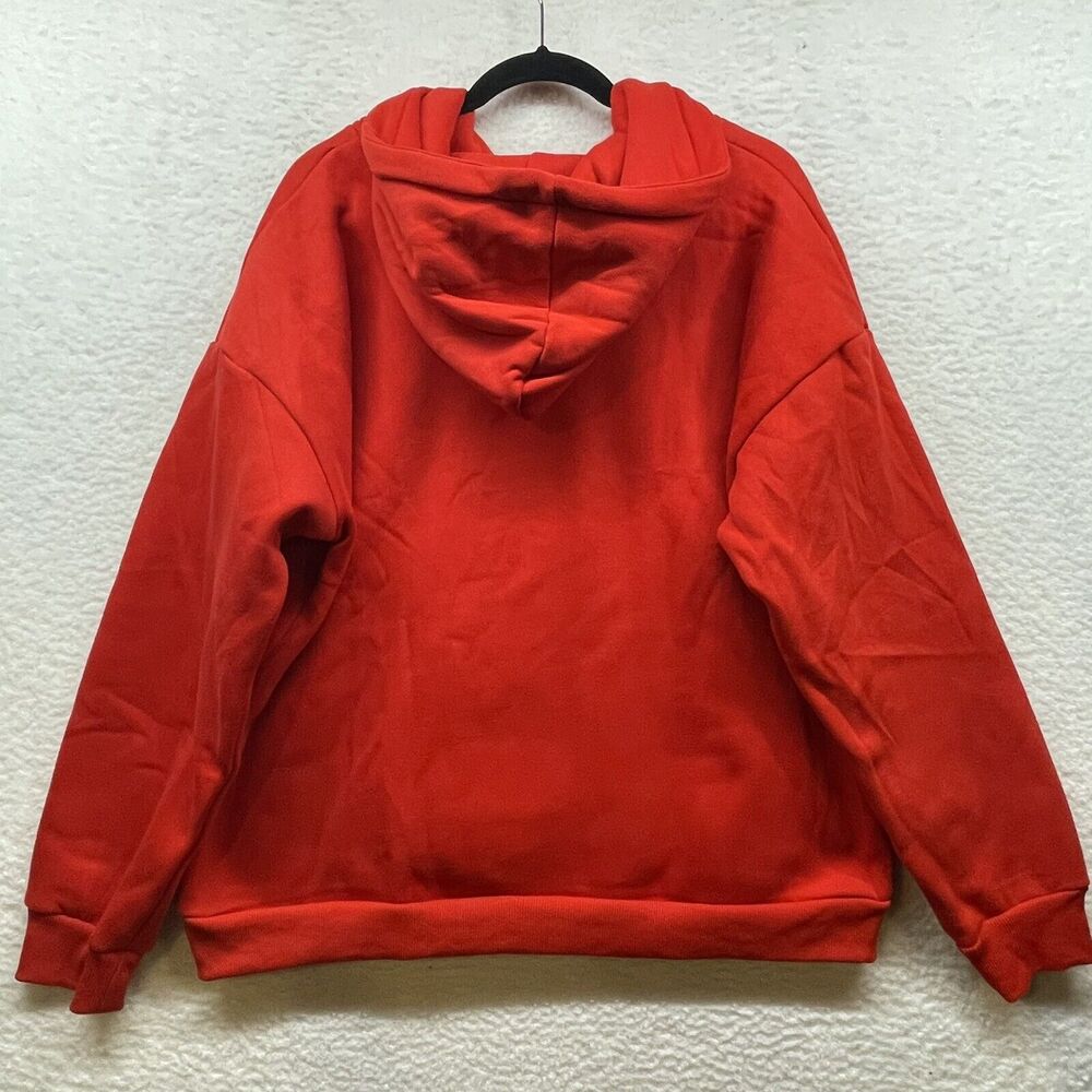 Efan Sweatshirt Womens Large Red Hoodie Full Zip Athletic Outdoor Fall Jacket - Picture 2 of 12